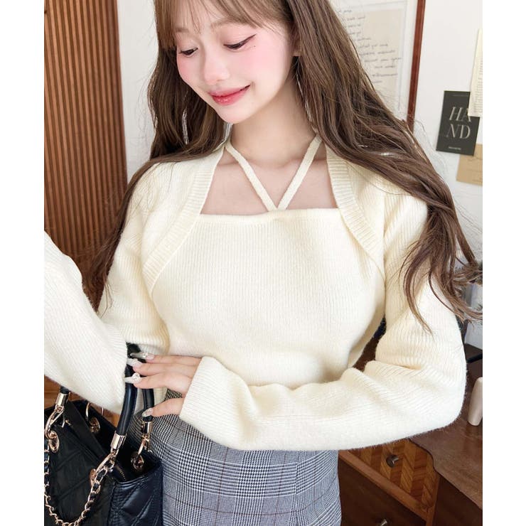 ホルターボレロ風ニットプルオーバー | moment+ | 詳細画像10 