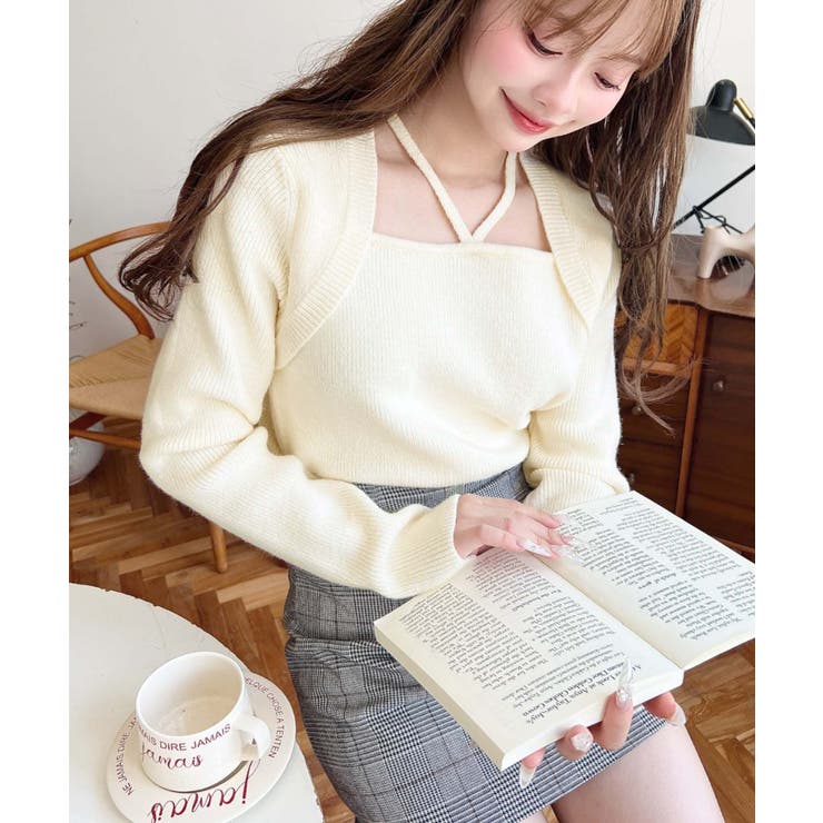 ホルターボレロ風ニットプルオーバー | moment+ | 詳細画像11 