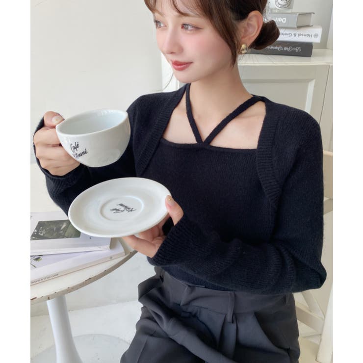 ホルターボレロ風ニットプルオーバー | moment+ | 詳細画像12 