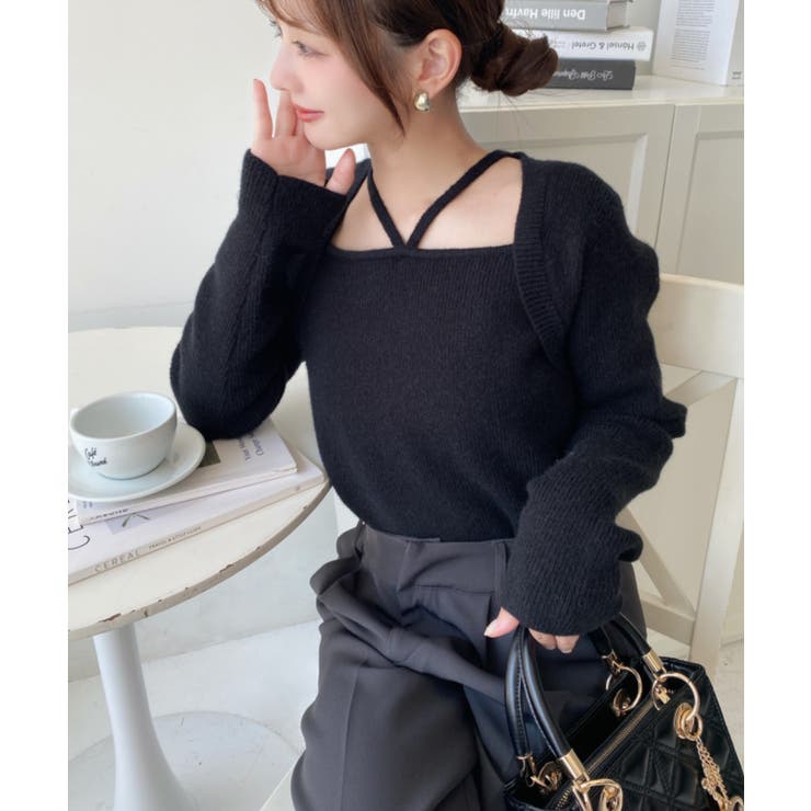 ホルターボレロ風ニットプルオーバー | moment+ | 詳細画像13 