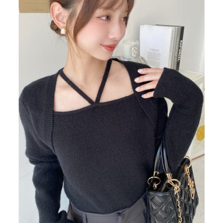 ホルターボレロ風ニットプルオーバー | moment+ | 詳細画像14 