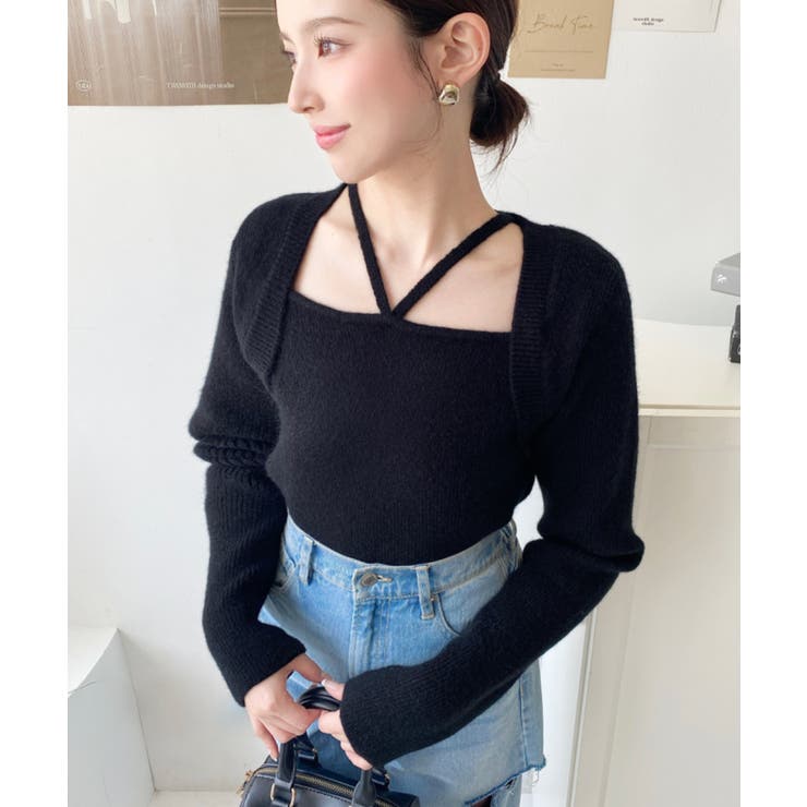 ホルターボレロ風ニットプルオーバー | moment+ | 詳細画像17 