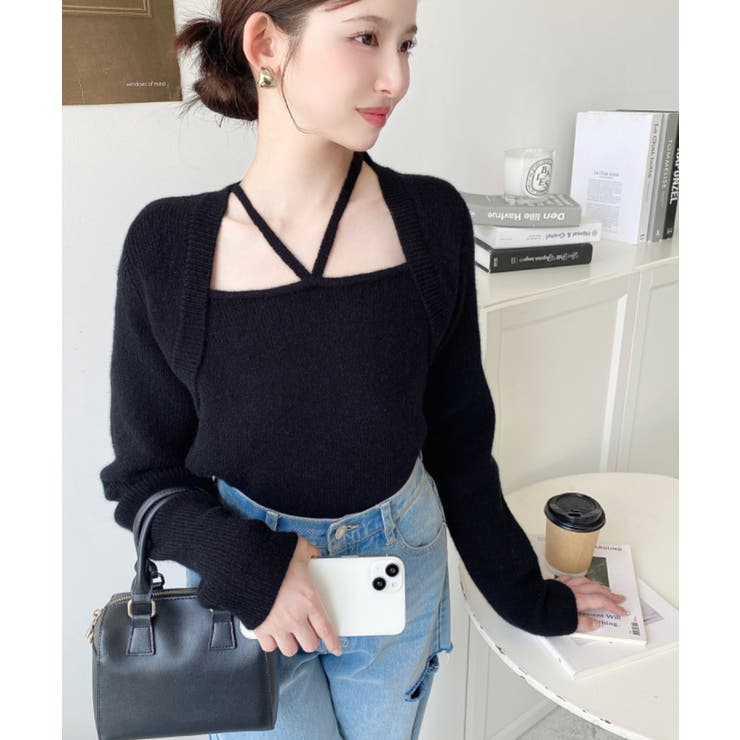 ホルターボレロ風ニットプルオーバー | moment+ | 詳細画像19 