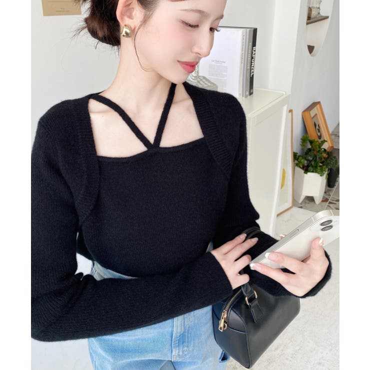 ホルターボレロ風ニットプルオーバー | moment+ | 詳細画像21 