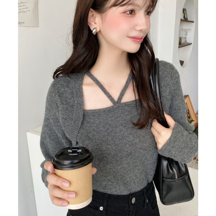 ホルターボレロ風ニットプルオーバー | moment+ | 詳細画像22 