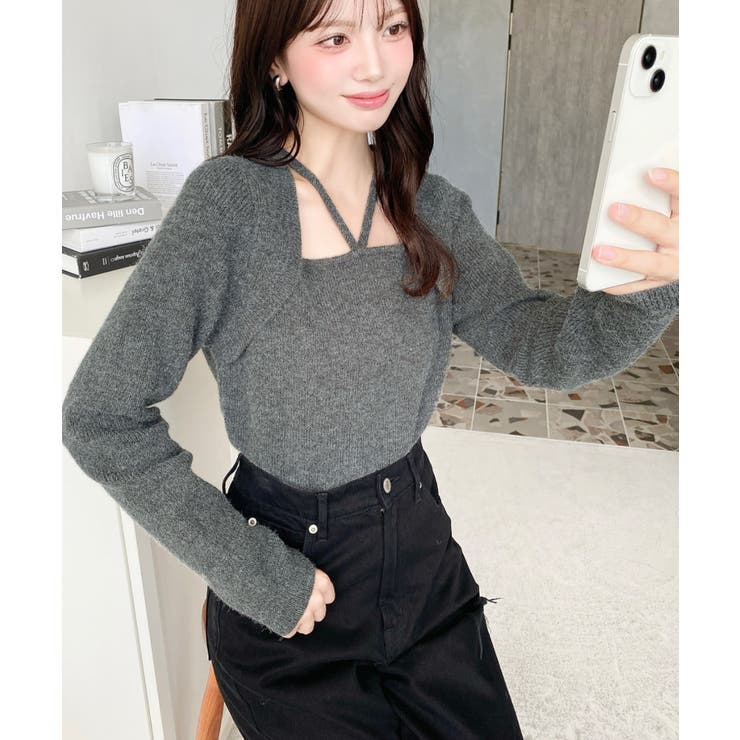 ホルターボレロ風ニットプルオーバー | moment+ | 詳細画像24 