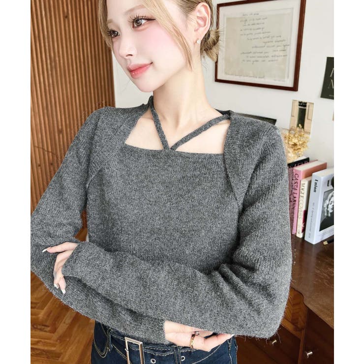 ホルターボレロ風ニットプルオーバー | moment+ | 詳細画像27 