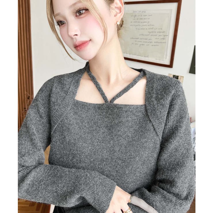 ホルターボレロ風ニットプルオーバー | moment+ | 詳細画像30 