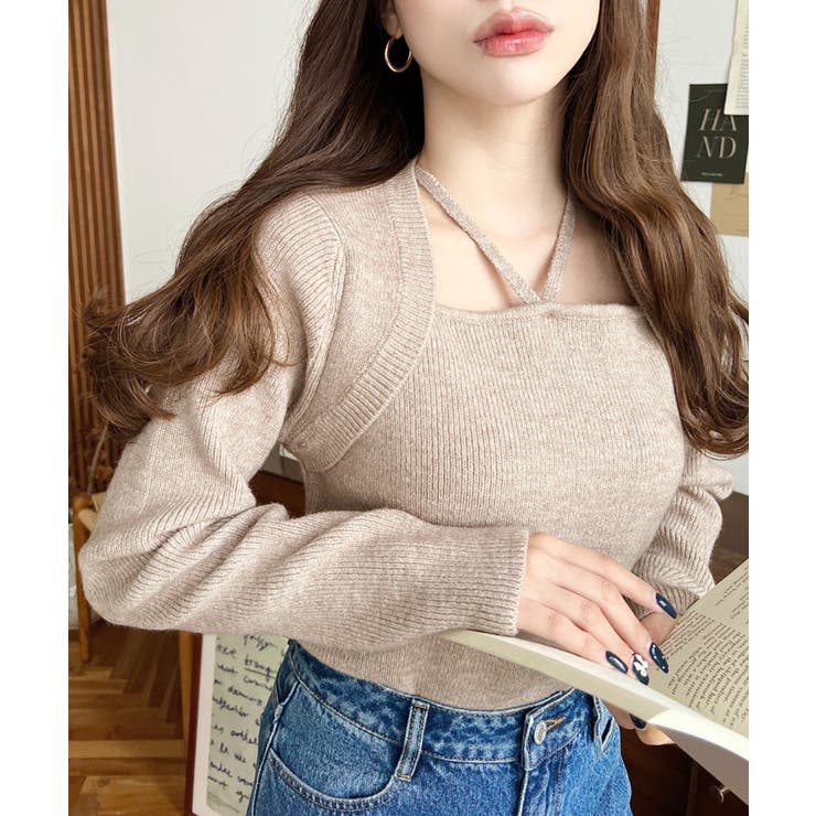 ホルターボレロ風ニットプルオーバー | moment+ | 詳細画像34 