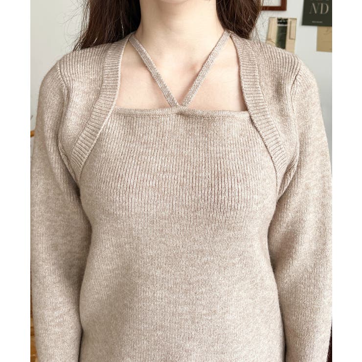 ホルターボレロ風ニットプルオーバー | moment+ | 詳細画像35 