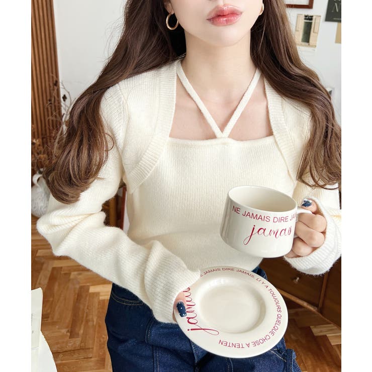 ホルターボレロ風ニットプルオーバー | moment+ | 詳細画像4 