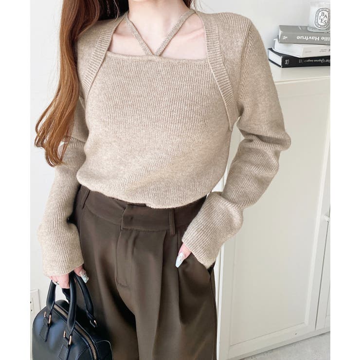 ホルターボレロ風ニットプルオーバー | moment+ | 詳細画像40 