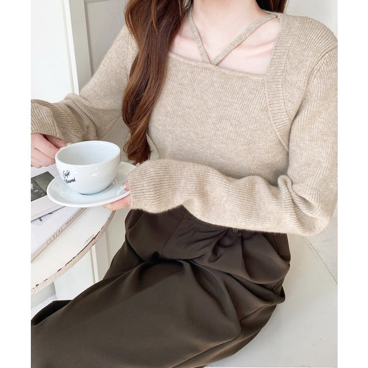 ホルターボレロ風ニットプルオーバー | moment+ | 詳細画像43 