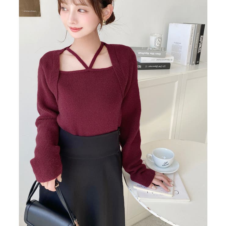 ホルターボレロ風ニットプルオーバー | moment+ | 詳細画像47 