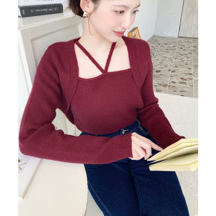 ホルターボレロ風ニットプルオーバー | moment+ | 詳細画像51 