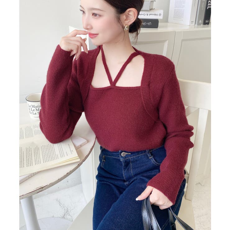 ホルターボレロ風ニットプルオーバー | moment+ | 詳細画像52 