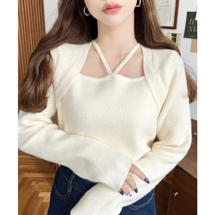 ホルターボレロ風ニットプルオーバー | moment+ | 詳細画像6 