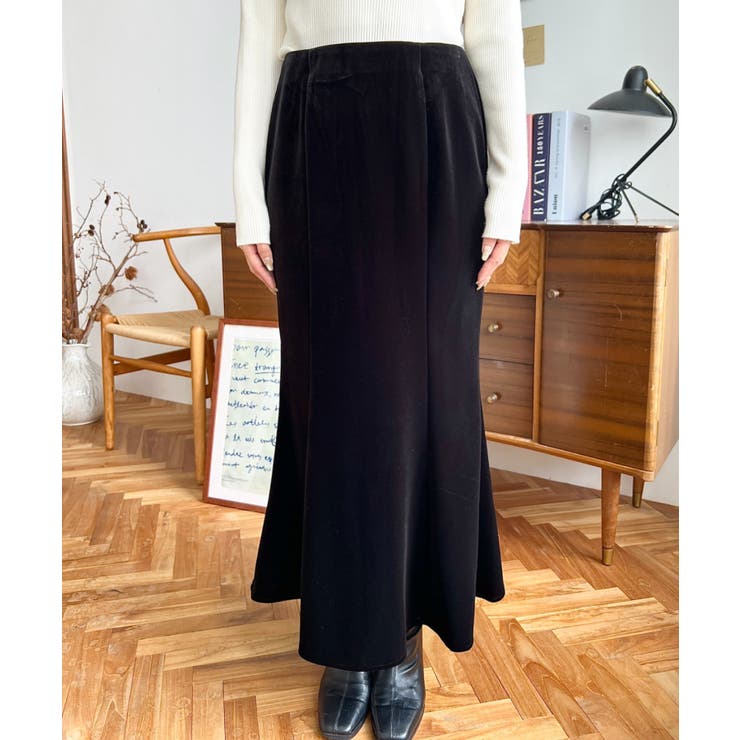 マーメイドフレアベロアスカート | moment+ | 詳細画像7 