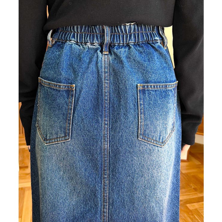 アシメフリルロングデニムスカート | moment+ | 詳細画像35 