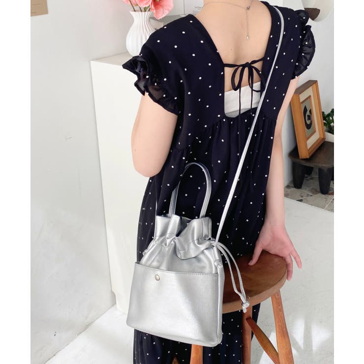 フェイクレザー巾着バッグ | moment+ | 詳細画像24 