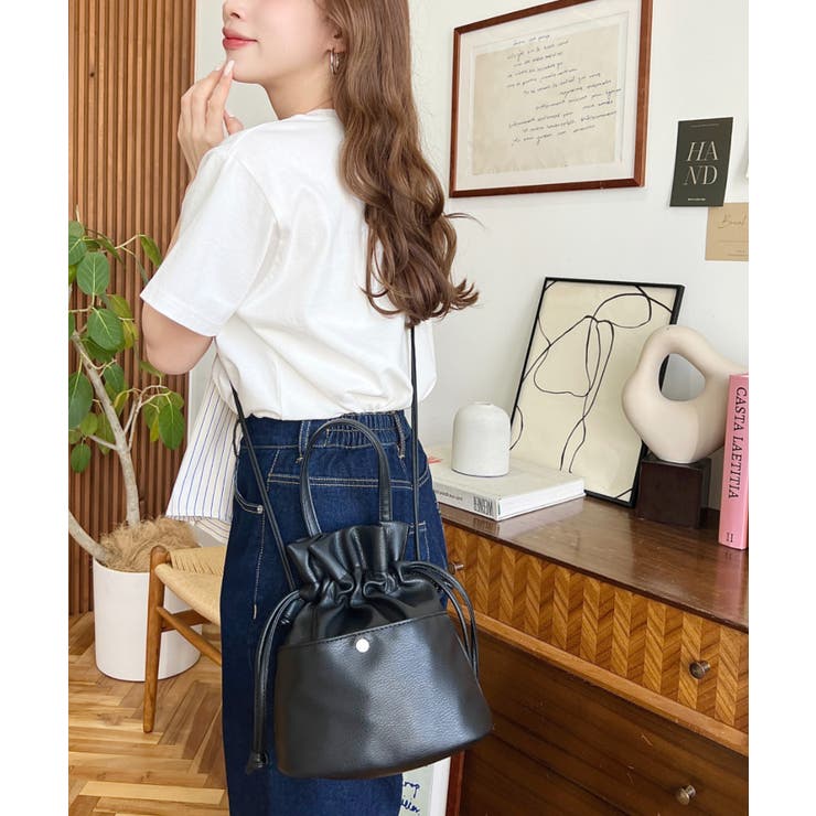 フェイクレザー巾着バッグ | moment+ | 詳細画像31 