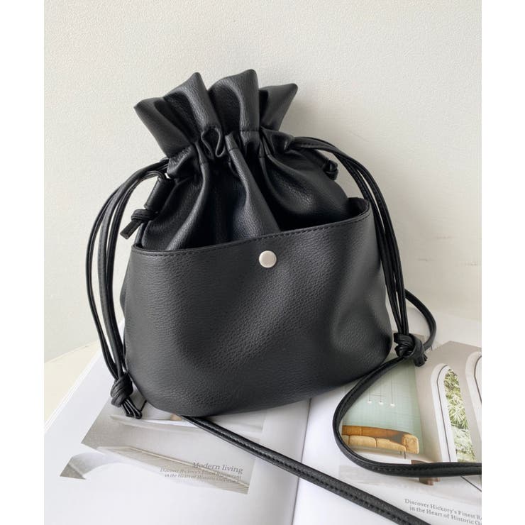 フェイクレザー巾着バッグ | moment+ | 詳細画像34 