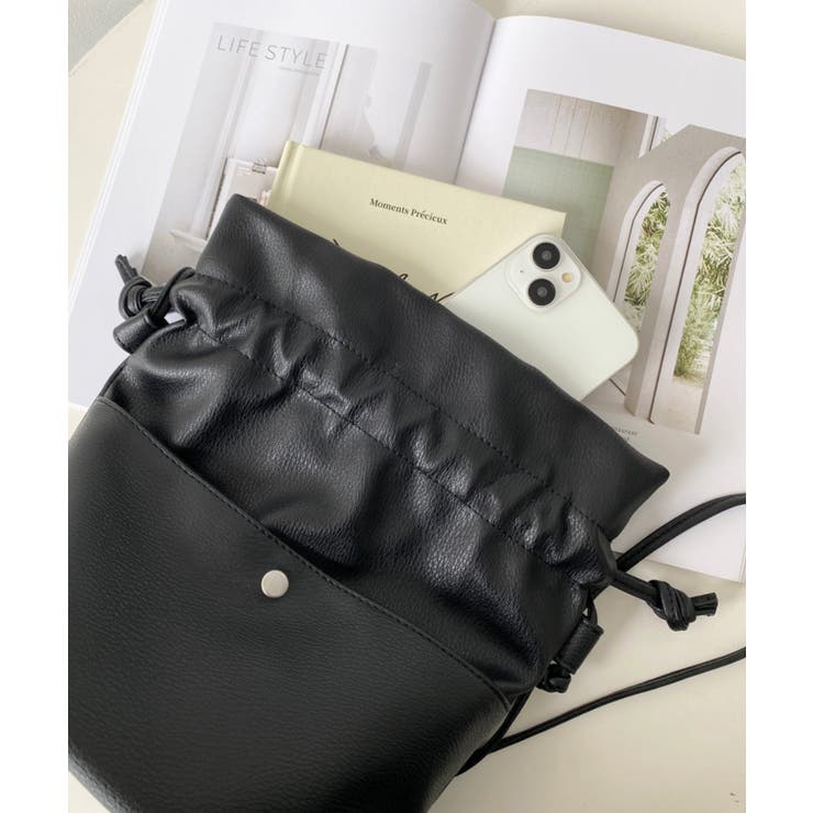 フェイクレザー巾着バッグ | moment+ | 詳細画像35 