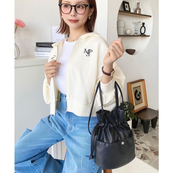 フェイクレザー巾着バッグ | moment+ | 詳細画像37 