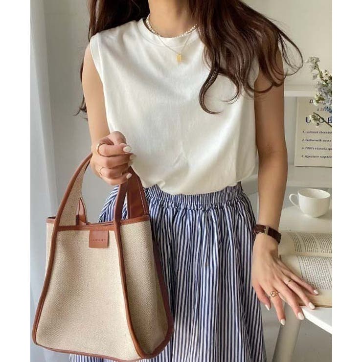 キャンバス ポーチ付き 2WAYスクエアトートバッグ | moment+ | 詳細画像12 