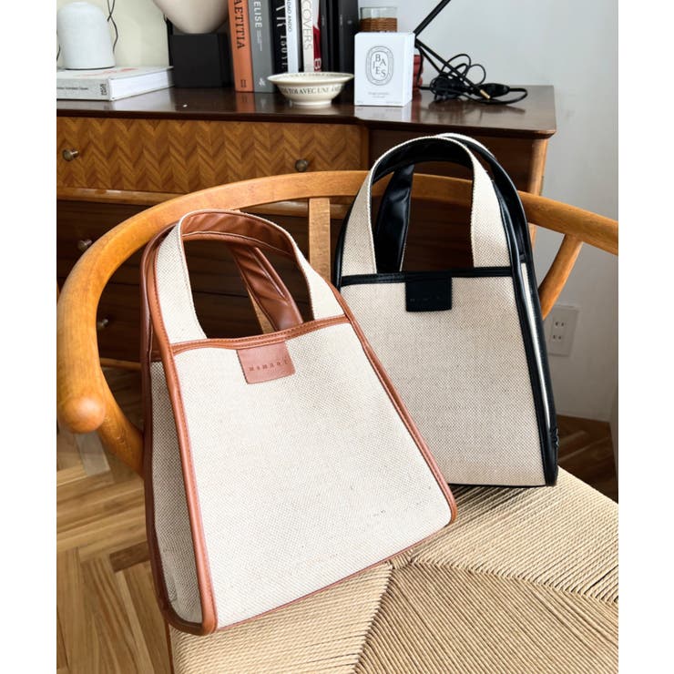 キャンバス ポーチ付き 2WAYスクエアトートバッグ | moment+ | 詳細画像18 