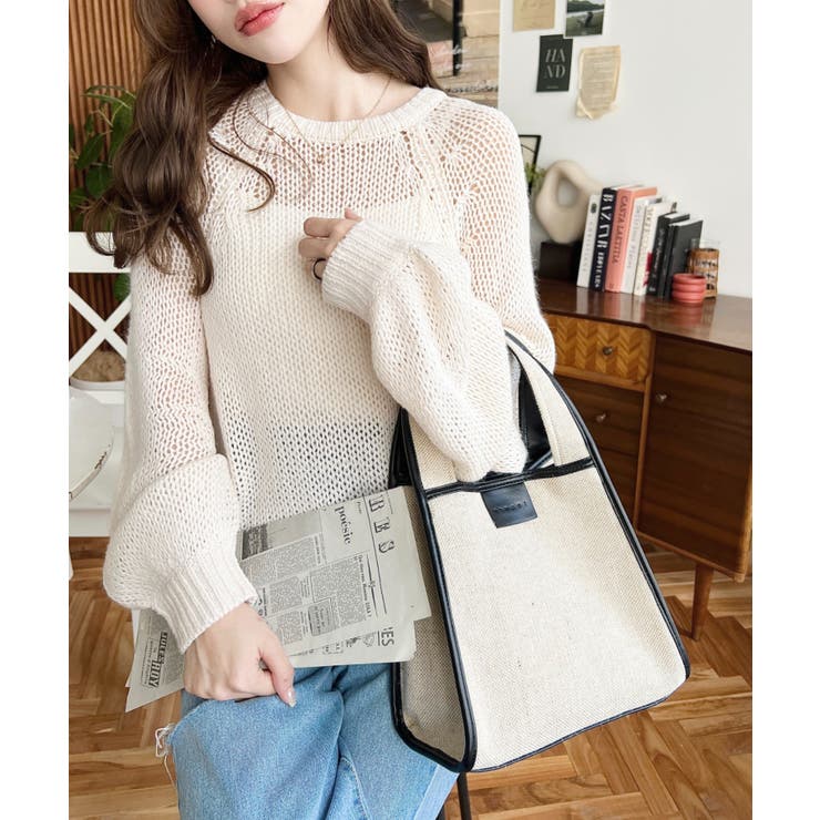 キャンバス ポーチ付き 2WAYスクエアトートバッグ | moment+ | 詳細画像22 