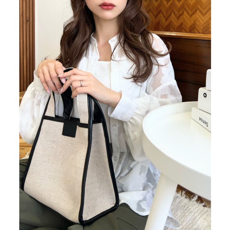 キャンバス ポーチ付き 2WAYスクエアトートバッグ | moment+ | 詳細画像23 