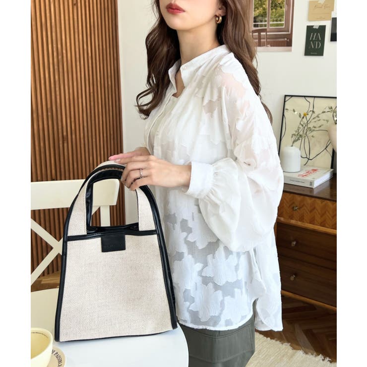 キャンバス ポーチ付き 2WAYスクエアトートバッグ | moment+ | 詳細画像30 