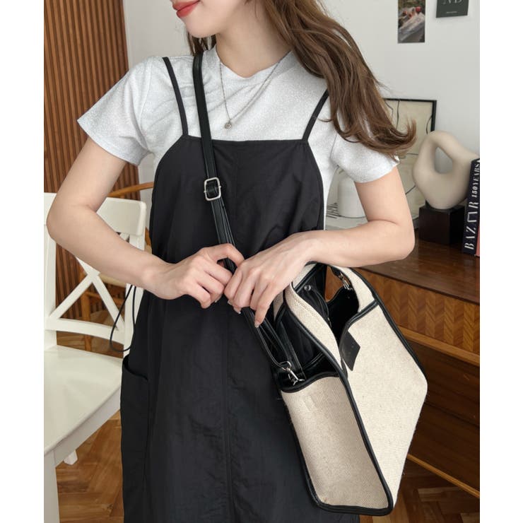 キャンバス ポーチ付き 2WAYスクエアトートバッグ | moment+ | 詳細画像33 