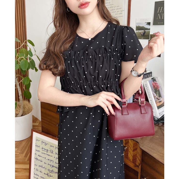 フェイクレザー ミニボストンショルダーバッグ | moment+ | 詳細画像10 