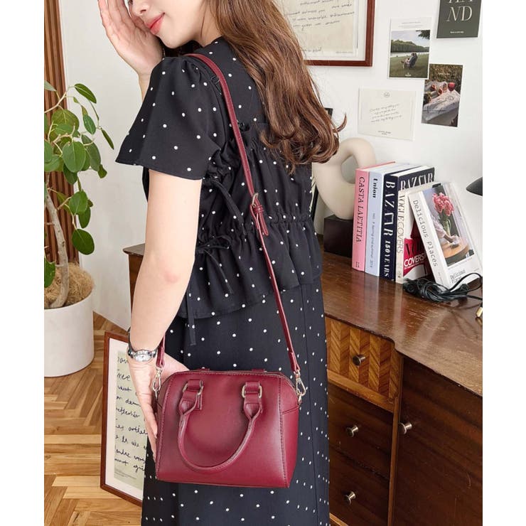 フェイクレザー ミニボストンショルダーバッグ | moment+ | 詳細画像11 