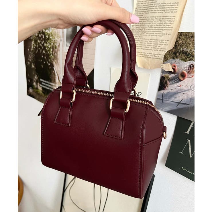 フェイクレザー ミニボストンショルダーバッグ | moment+ | 詳細画像13 