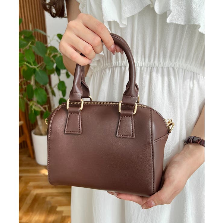 フェイクレザー ミニボストンショルダーバッグ | moment+ | 詳細画像23 