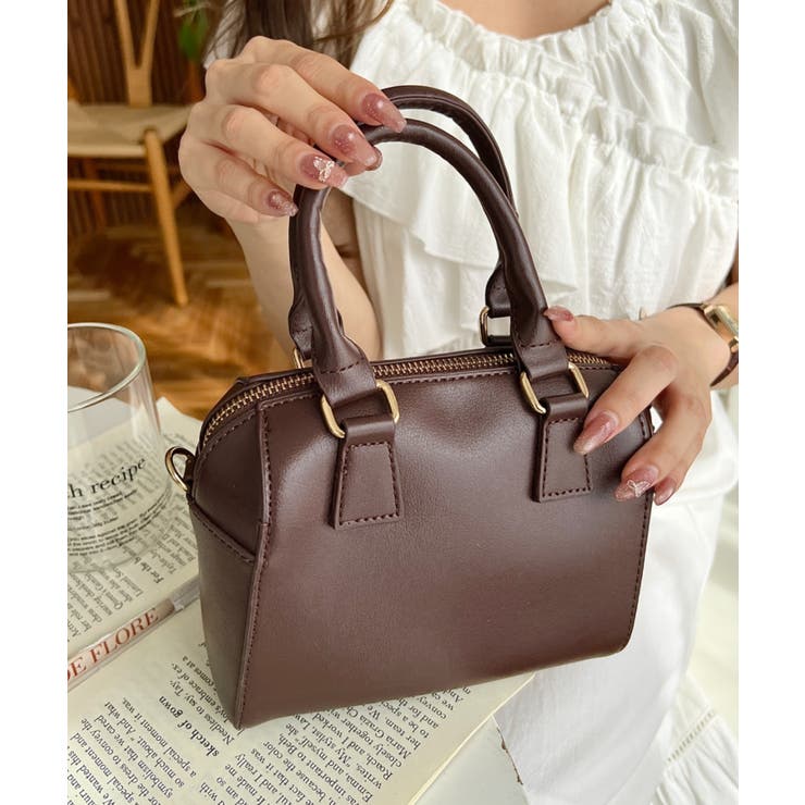 フェイクレザー ミニボストンショルダーバッグ | moment+ | 詳細画像25 