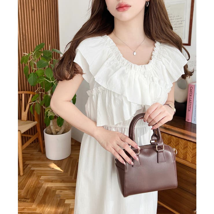 フェイクレザー ミニボストンショルダーバッグ | moment+ | 詳細画像26 