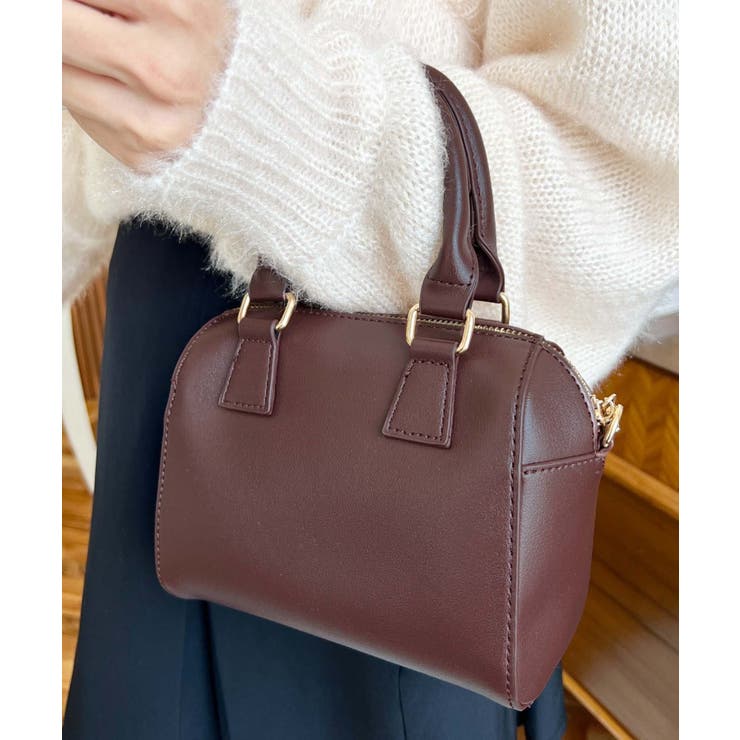 フェイクレザー ミニボストンショルダーバッグ | moment+ | 詳細画像30 