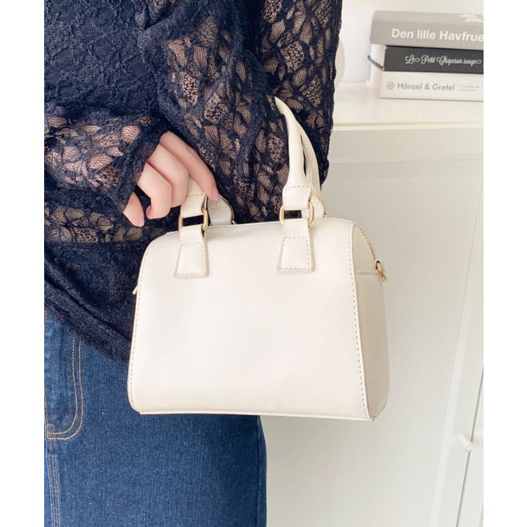 フェイクレザー ミニボストンショルダーバッグ | moment+ | 詳細画像4 