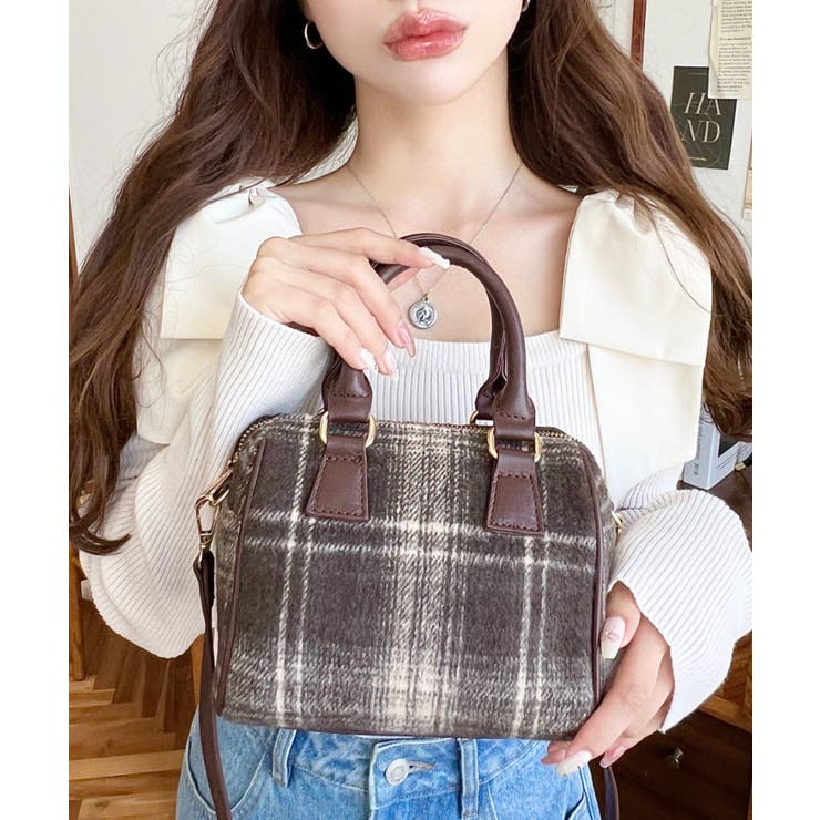 フェイクレザー ミニボストンショルダーバッグ | moment+ | 詳細画像58 