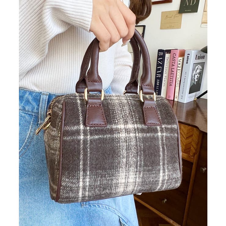 フェイクレザー ミニボストンショルダーバッグ | moment+ | 詳細画像60 