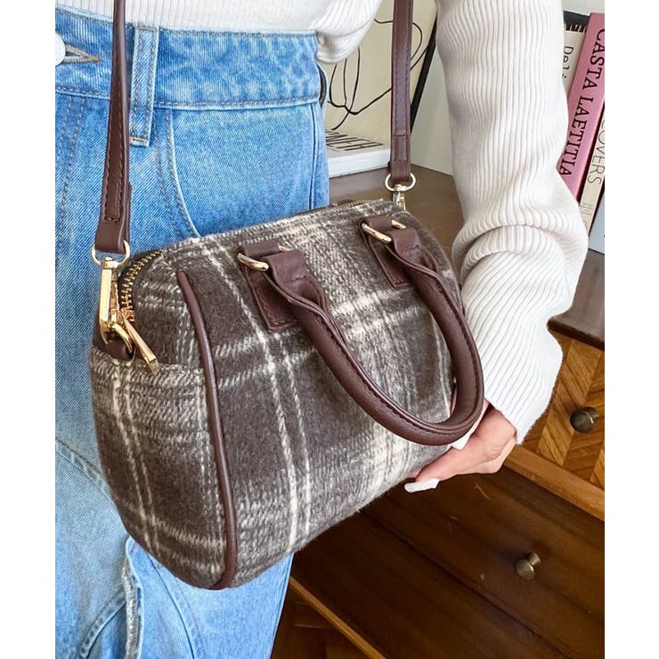 フェイクレザー ミニボストンショルダーバッグ | moment+ | 詳細画像61 