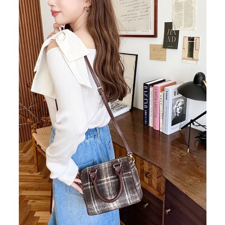 フェイクレザー ミニボストンショルダーバッグ | moment+ | 詳細画像63 