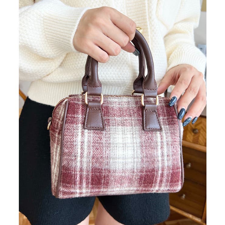 フェイクレザー ミニボストンショルダーバッグ | moment+ | 詳細画像76 