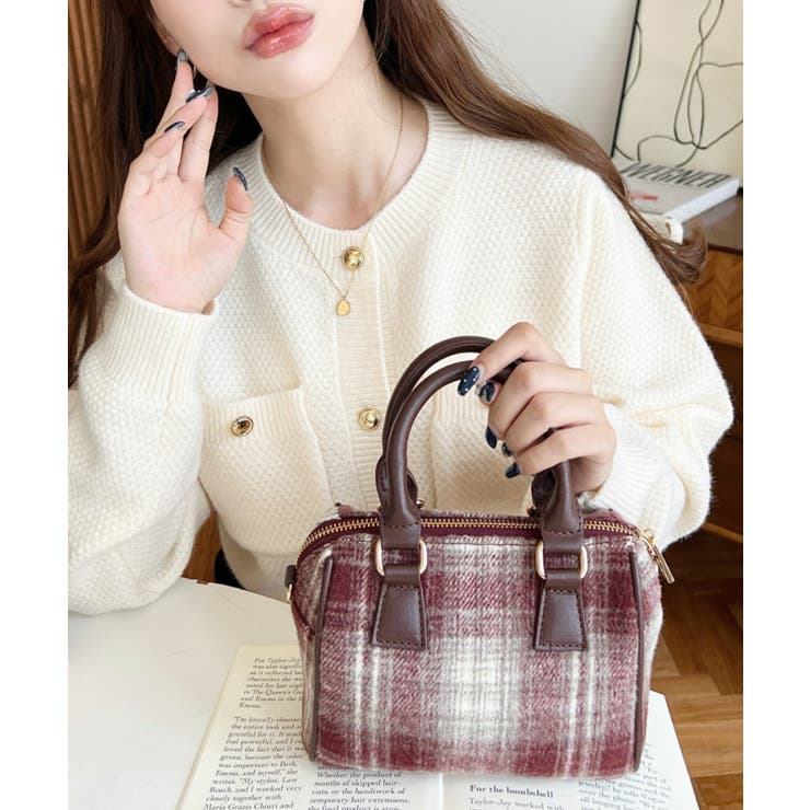 フェイクレザー ミニボストンショルダーバッグ | moment+ | 詳細画像80 