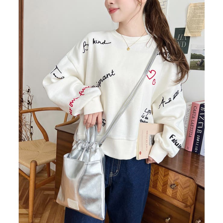 フェイクレザー2WAY巾着ショルダーバッグ | moment+ | 詳細画像19 