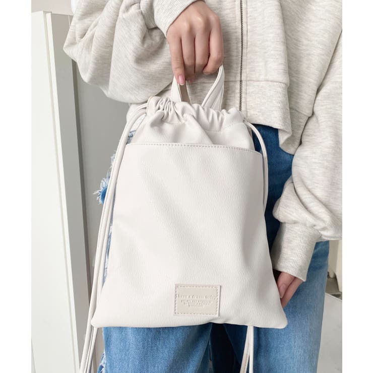 フェイクレザー2WAY巾着ショルダーバッグ | moment+ | 詳細画像31 